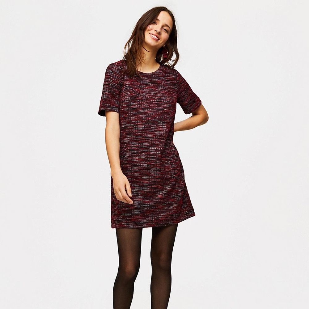 Loft Shimmer Tweed Dress